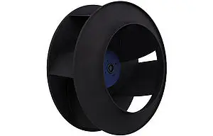 centrifugal fan black impeller Vpro RH frontal view 45 degrees rotated