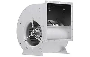 centrifugal fan P model range RD housing fan frontal view 45 degrees rotated