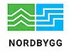 Grün blaue Fläche mit Linien, Text "NORDBYGG"