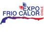 Form von Chile, darüber Text "EXPO FRIO CALOR CHILE"